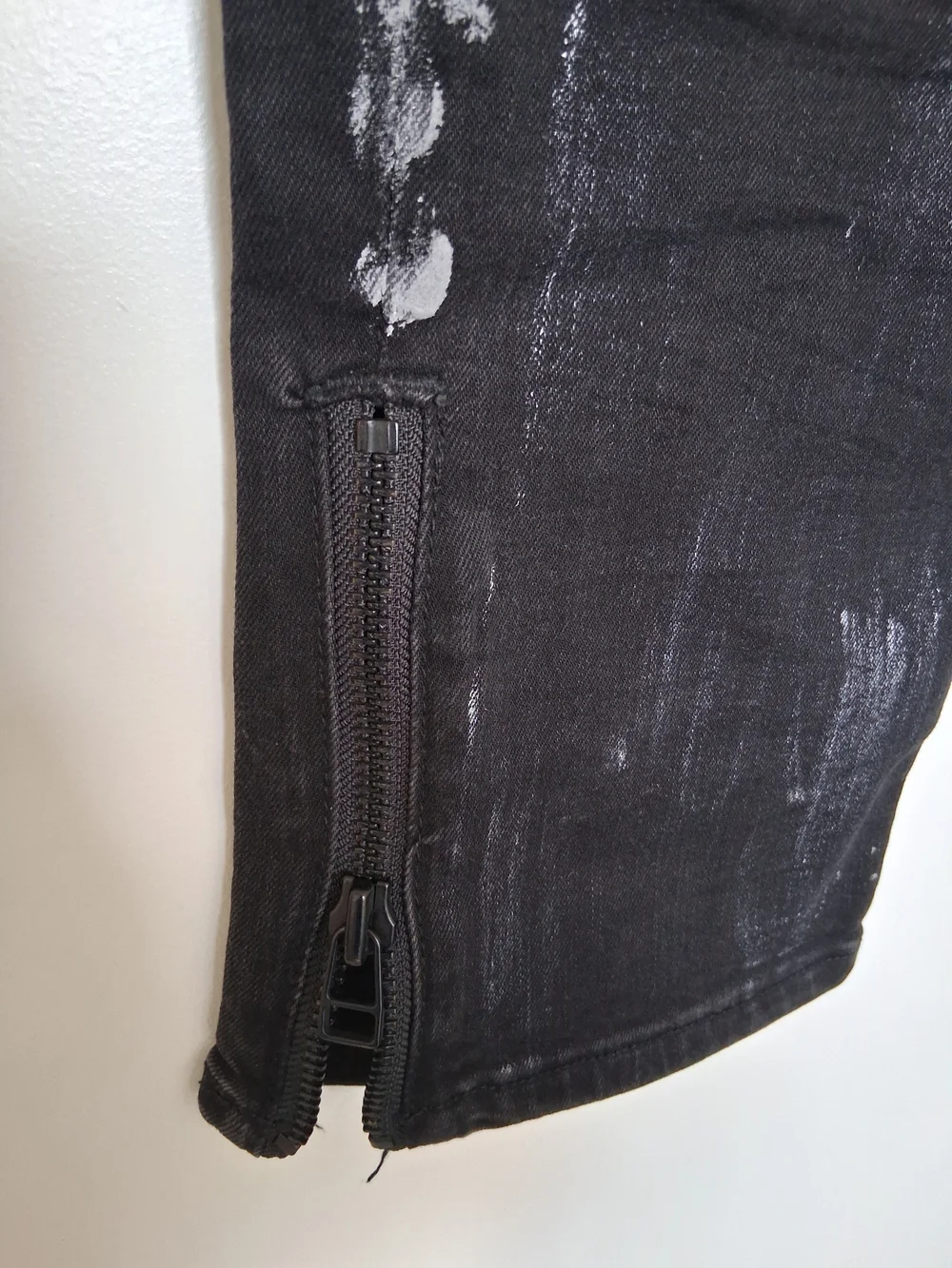Cult of Individuality Black Distressed Skinny Moto Jeans With 3M!